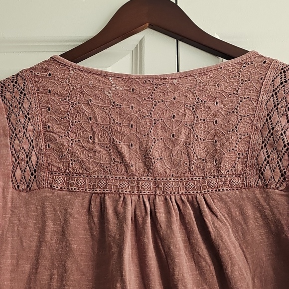 Cynthia Rowley Women's Dusty Rose 3/4 Sleeve Plus Size Tunic Top NWT 2x & 3x - Picture 7 of 13